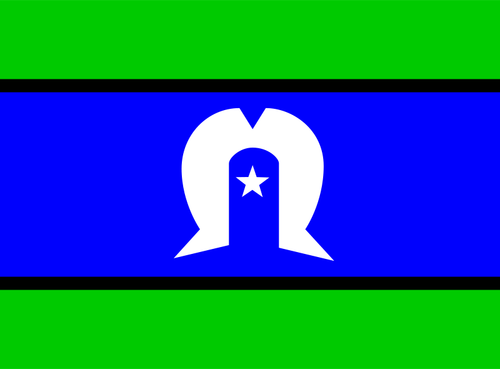 Torres Strait Islander vlag vector tekening